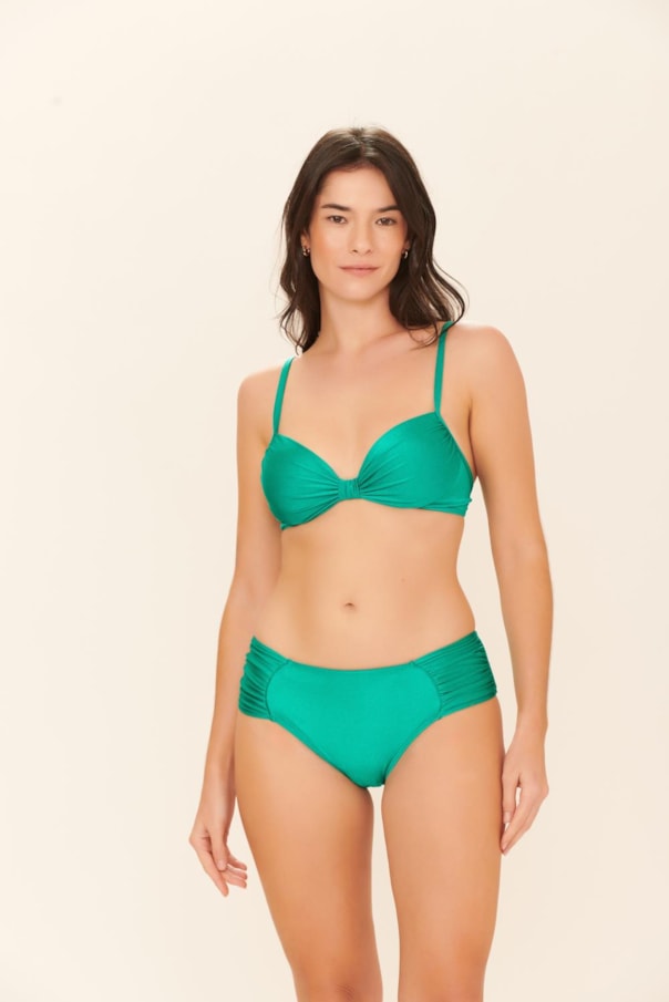 TOP BARDOT LISO E TANGA MAX PRADO LISO VERDE