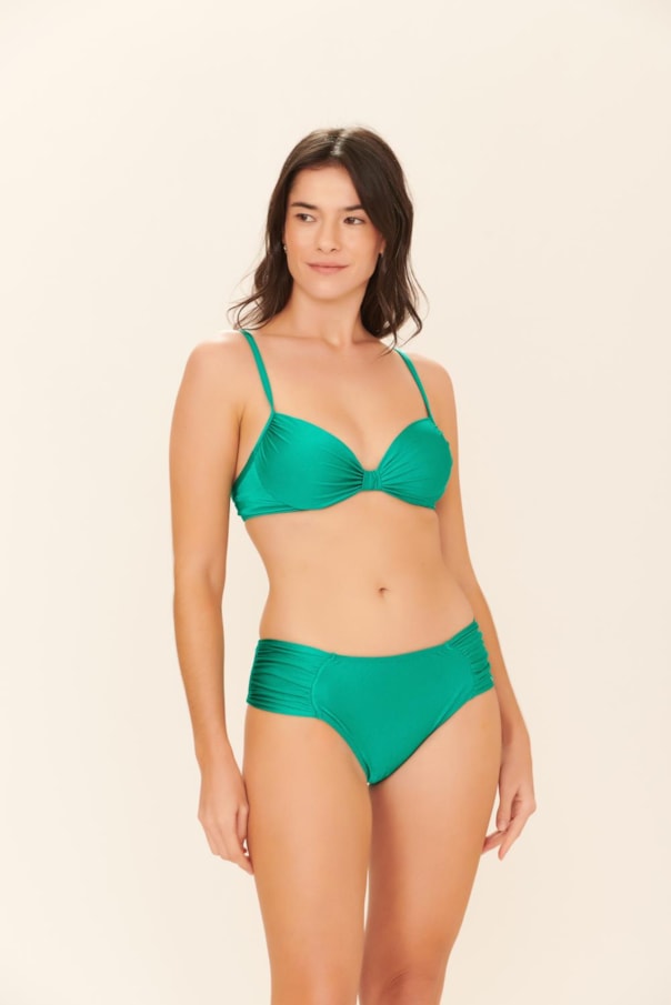 TOP BARDOT LISO E TANGA MAX PRADO LISO VERDE