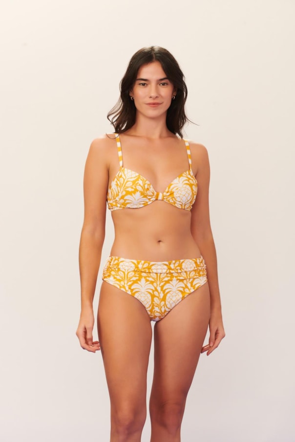 TOP BARDOT SEIVA DOCE E TANGA FLORIDA DOUBLE SEIVA DOCE SEIVA DOCE AMARELA