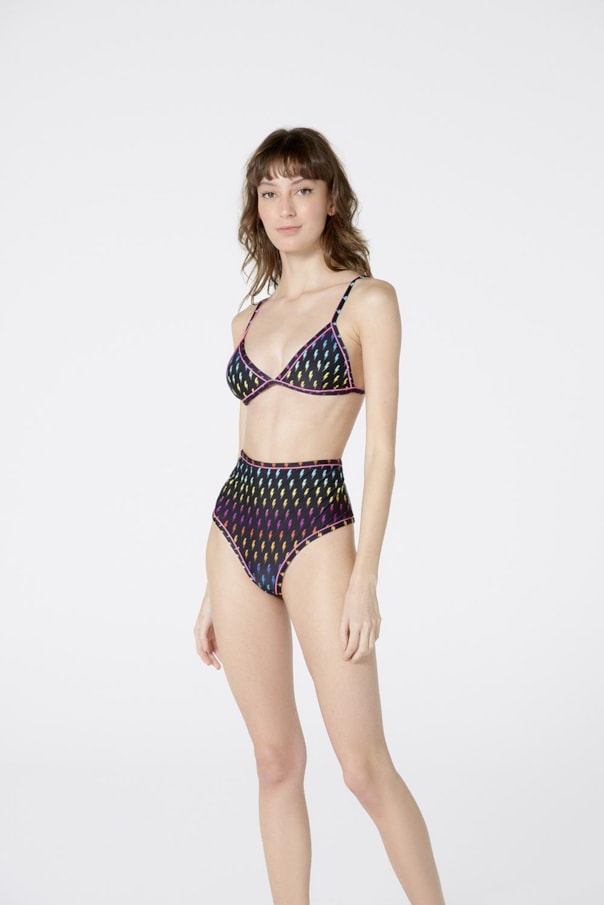 TOP DANCE FRISO RAIOS DEGRADE E TANGA HOT PANTS FRISO RAIOS DEGRADE RAIOS DEGRADE