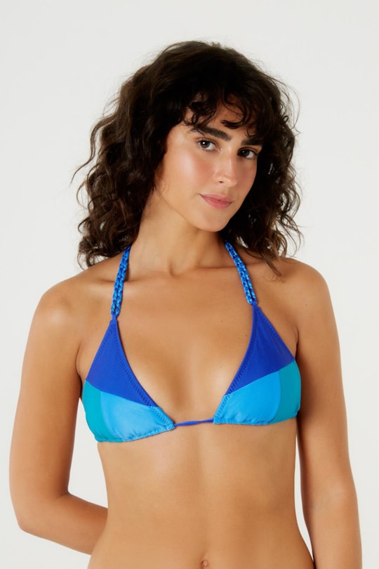 Imagem do produto TOP LUZ LISO E TANGA LUZ LISO AZUL