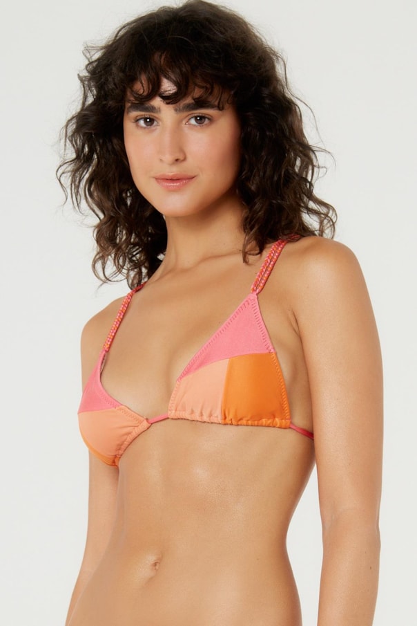 TOP LUZ LISO E TANGA LUZ LISO LARANJA