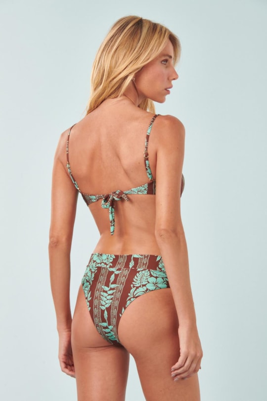 Imagem do produto TOP UP BARRADO PARAISO VERDE E TANGA HOT PANTS PALA BARRADO P.VERDE BARRADO PARAISO VERDE