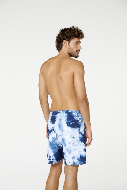 Imagem do produto Bermuda Midi Tie Dye Indigo