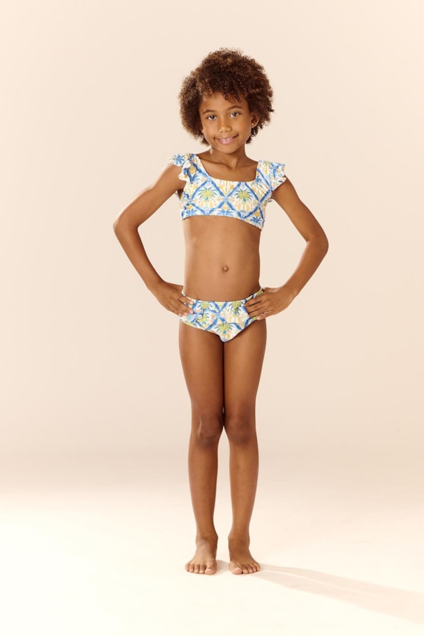 Biquini Poliana Azulejo Tropical (Inf)