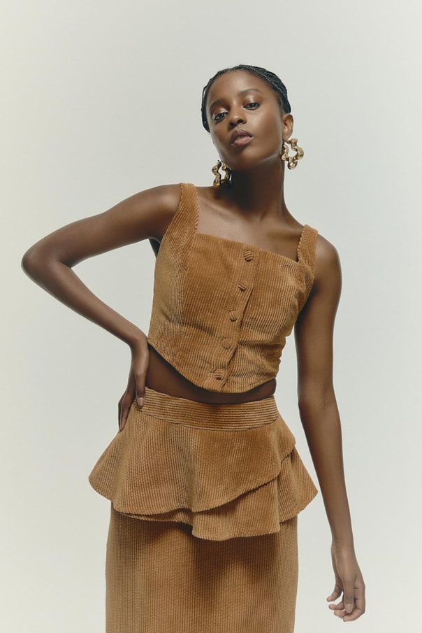 Blusa Corset Veludo Thalita