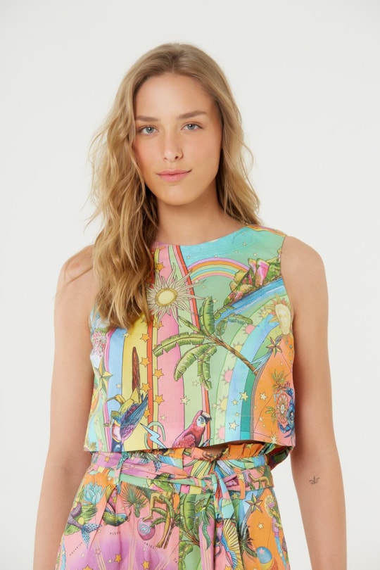 Imagem do produto Blusa Cropped Gota Universo Solar