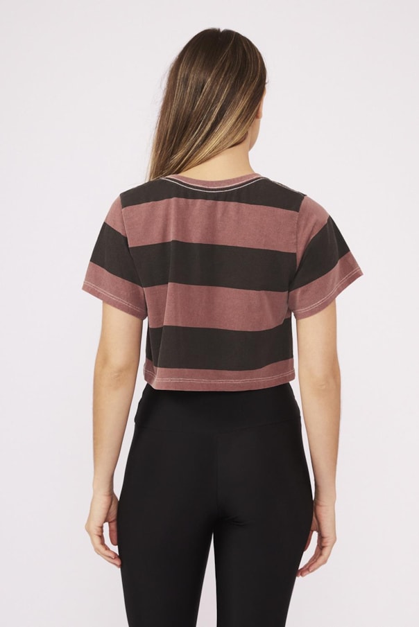 Blusa Cropped Stripes Fla