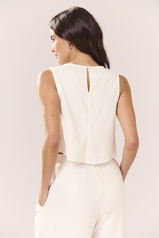 Blusa Gota Bordado Richilieu Liso