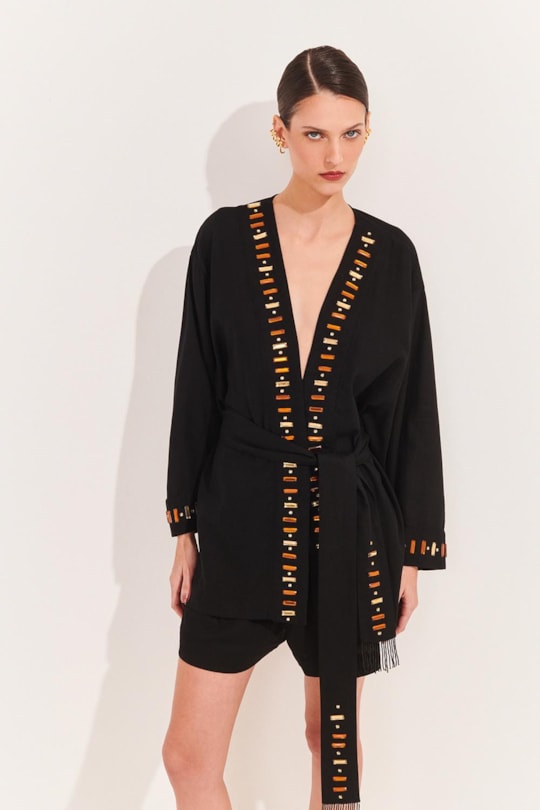 Imagem do produto Blusa Kimono Bordado Ruth