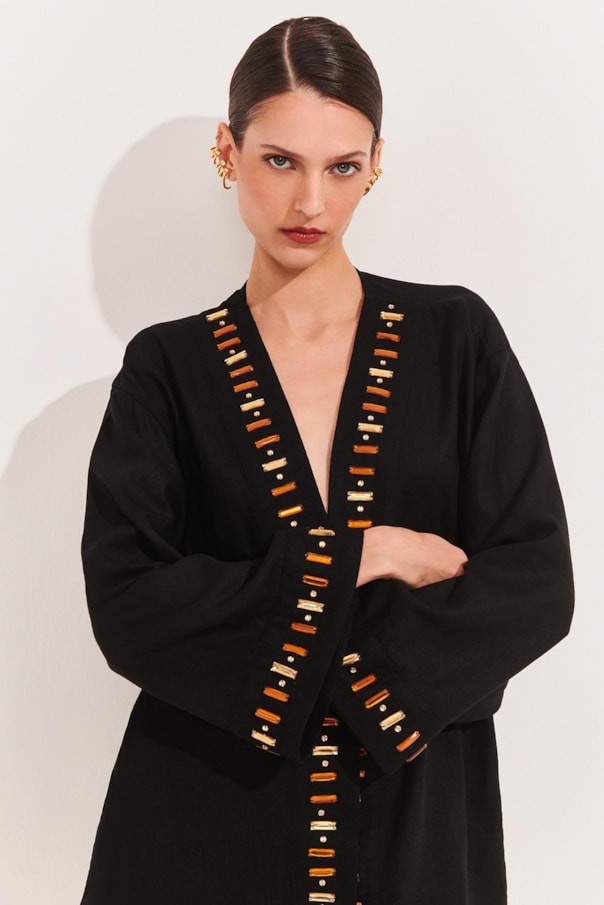 Blusa Kimono Bordado Ruth