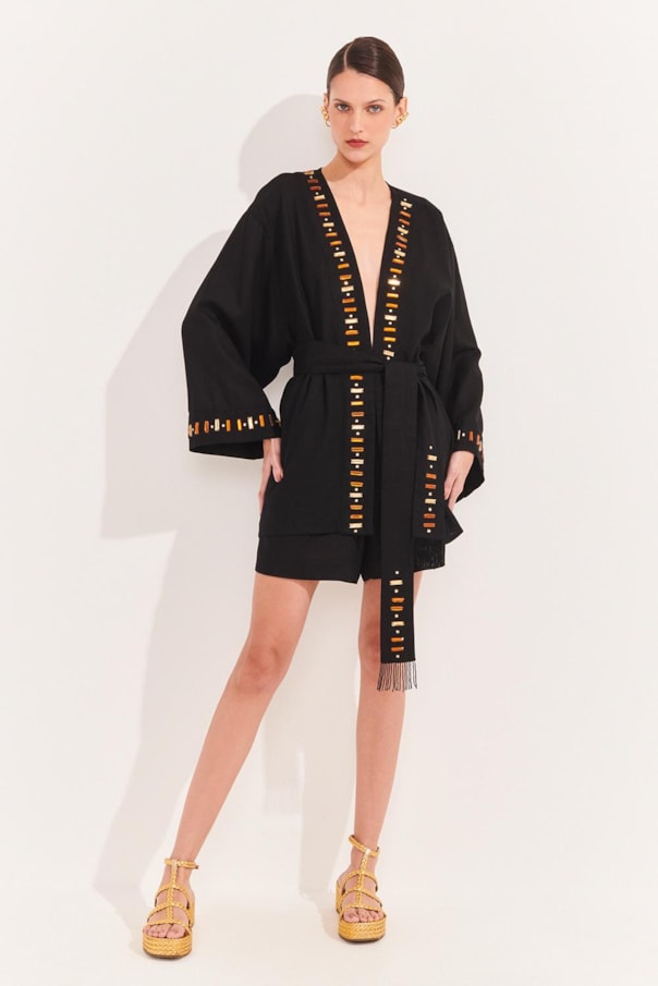 Blusa Kimono Bordado Ruth