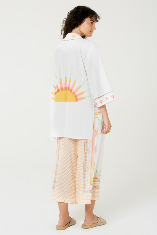 Imagem do produto Blusa Kimono Entremeio Bordado