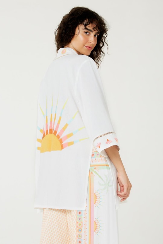 Imagem do produto Blusa Kimono Entremeio Bordado