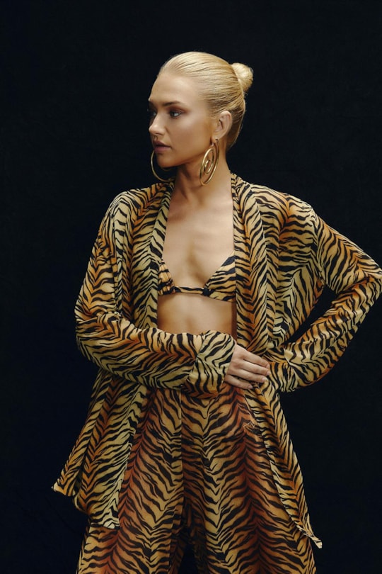 Imagem do produto Blusa Kimono Estampa Tigra