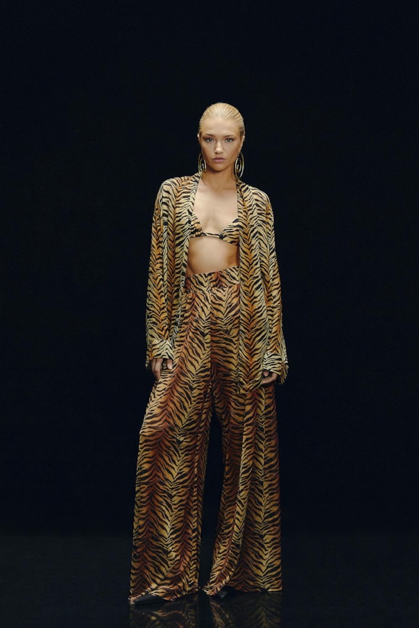 Blusa Kimono Estampa Tigra