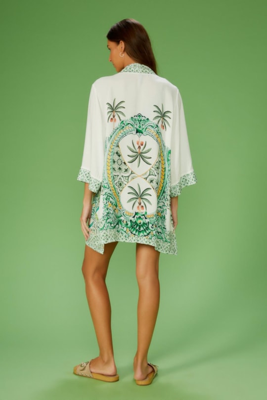 Blusa Kimono Jade Loc Azulejaria