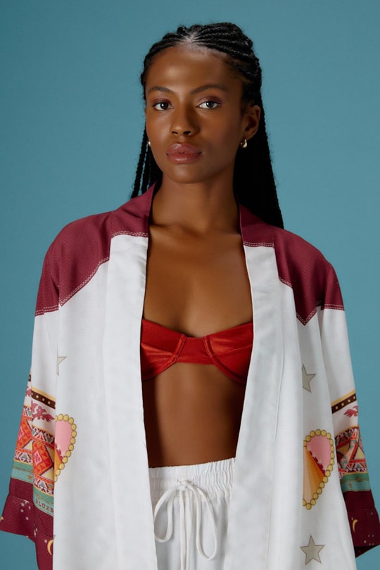 Imagem do produto Blusa Kimono Jade Localizado Travessia