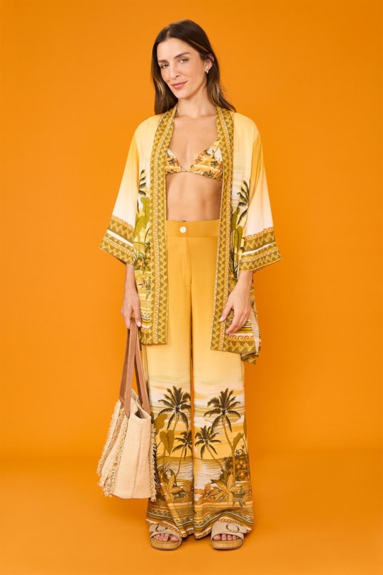 Imagem do produto Blusa Kimono Loc Barrado Solar