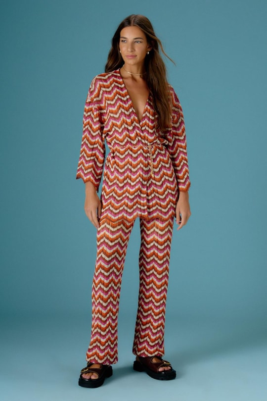 Imagem do produto Blusa Kimono Tricot Chevron
