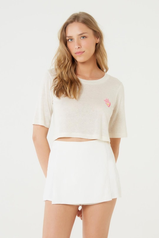 Imagem do produto Blusa Malha Bordado Coracao