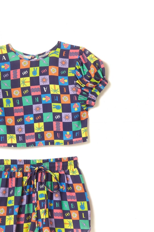 Imagem do produto Blusa Manga Bufante Mix Tropical (Inf)