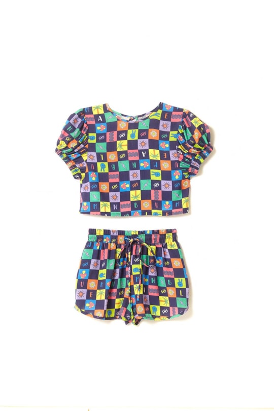 Imagem do produto Blusa Manga Bufante Mix Tropical (Inf)