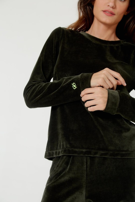 Blusa Manga Longa Plush Liso