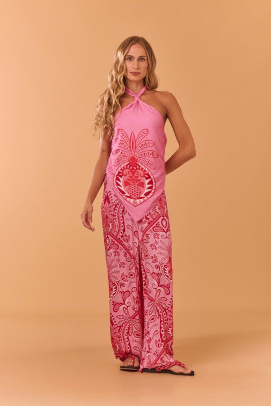 Imagem do produto Blusa No Pescoco Loc Lenco Maracatu Rosa