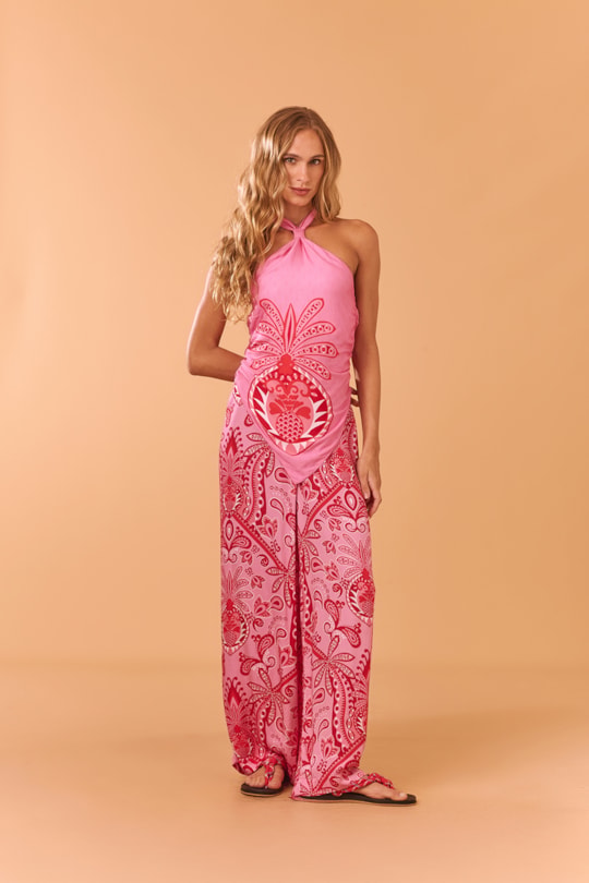 Imagem do produto Blusa No Pescoco Loc Lenco Maracatu Rosa
