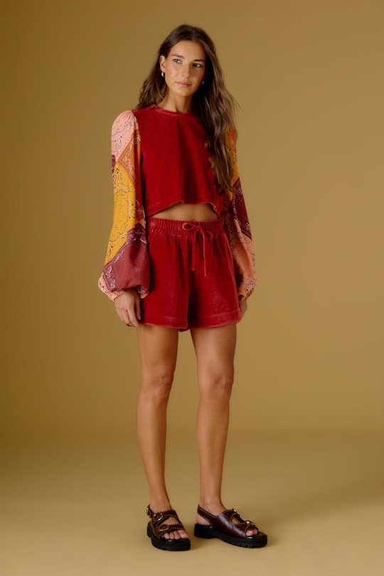 Imagem do produto Blusa Plush Manga Bandana Blush