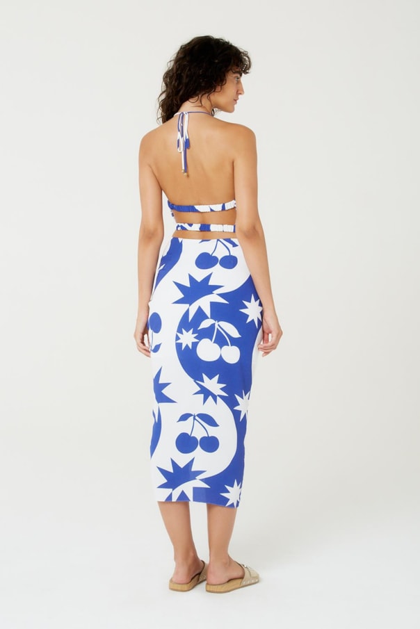 Blusa Top Cropped Degage Cerise