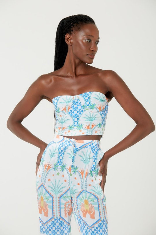 Imagem do produto Blusa Top Cropped Franzido Golden