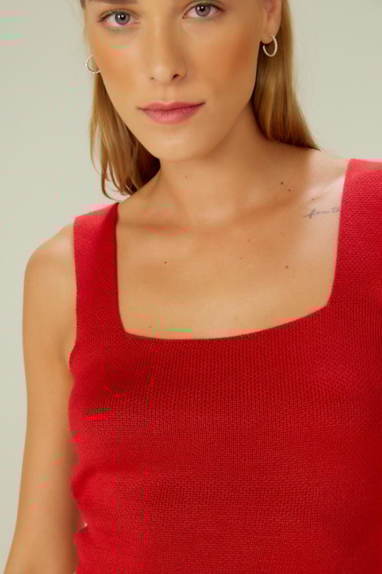 Blusa Top Faixa Tricot