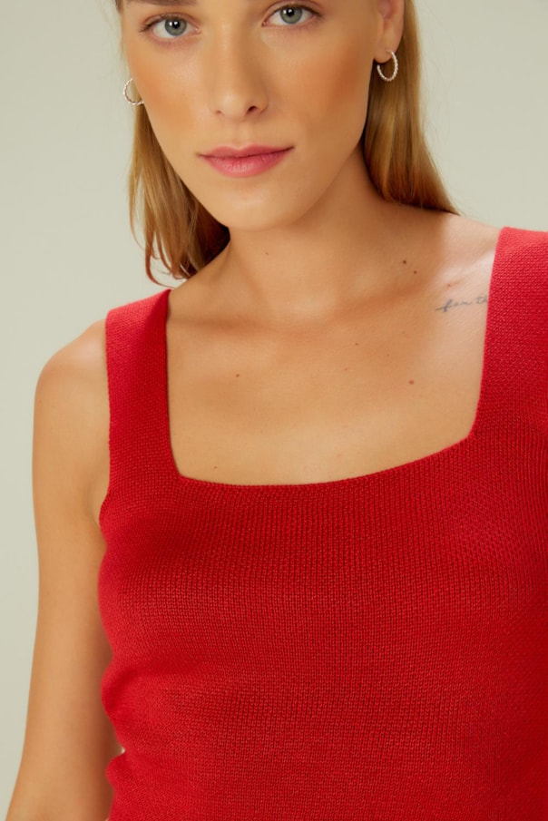 Blusa Top Faixa Tricot