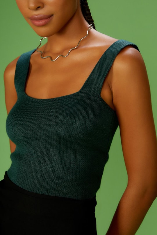 Blusa Top Faixa Tricot