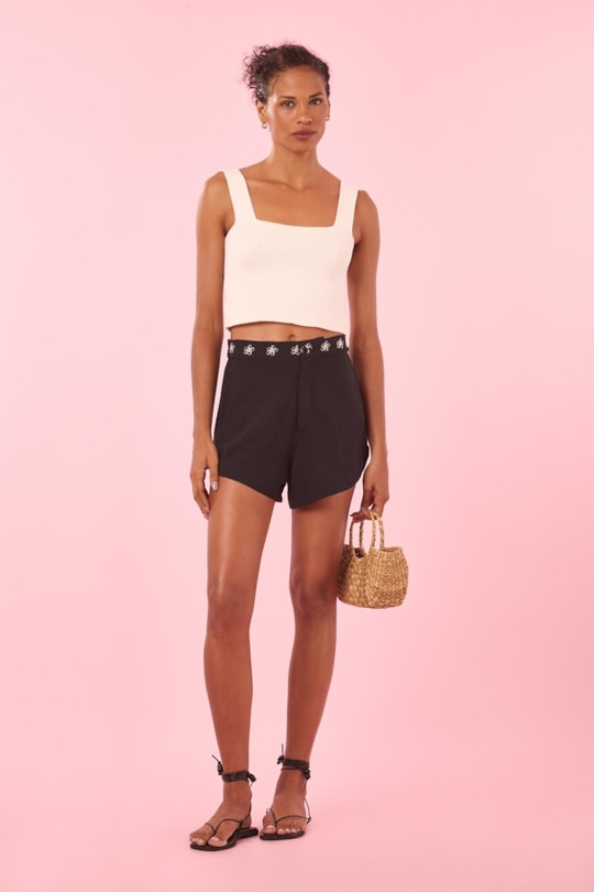 Blusa Top Faixa Tricot