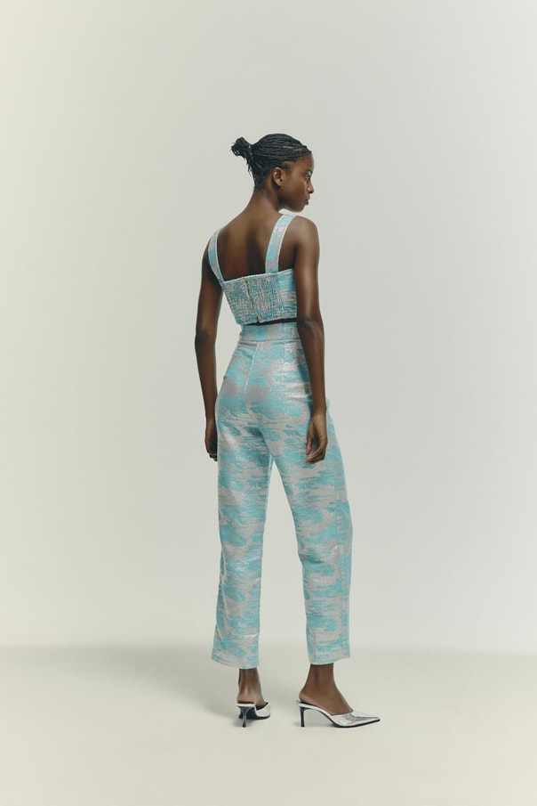 Blusa Top Renata Jacquard Americano