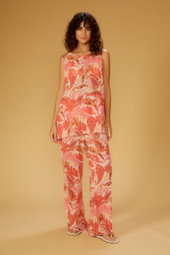 Imagem do produto Blusa Transparencia Florest Salmao