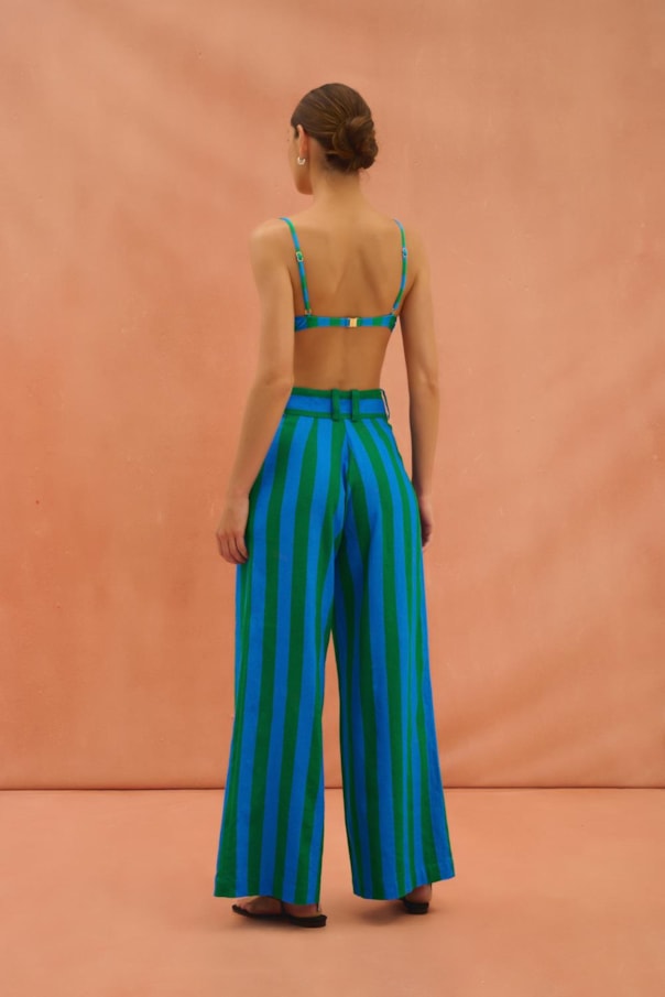 Calca Ampla Tina Est. Listrado