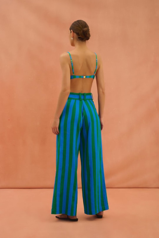 Calca Ampla Tina Est. Listrado