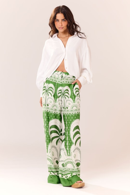 Calca Barrado Batik Verde