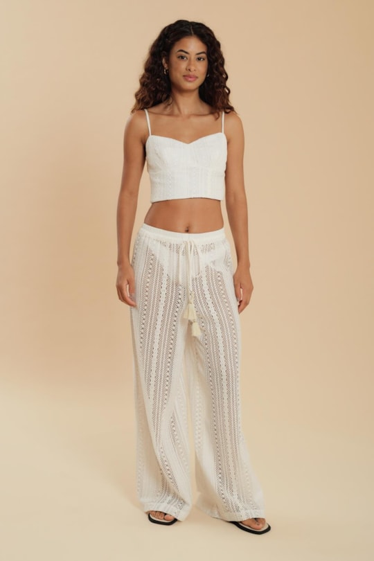 Imagem do produto Calca Cos Elastico Chochet Gal Liso