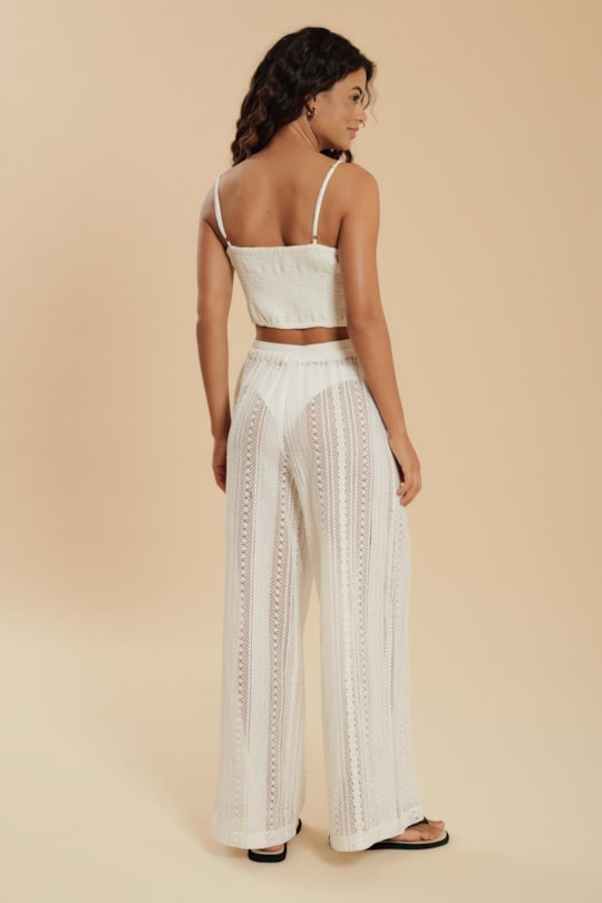 Imagem do produto Calca Cos Elastico Chochet Gal Liso