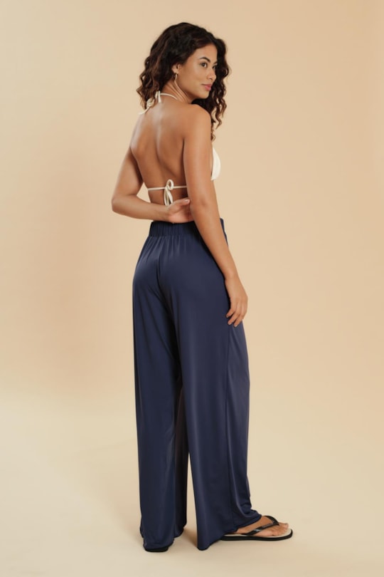 Calca Elastico Cintura Fluity Liso