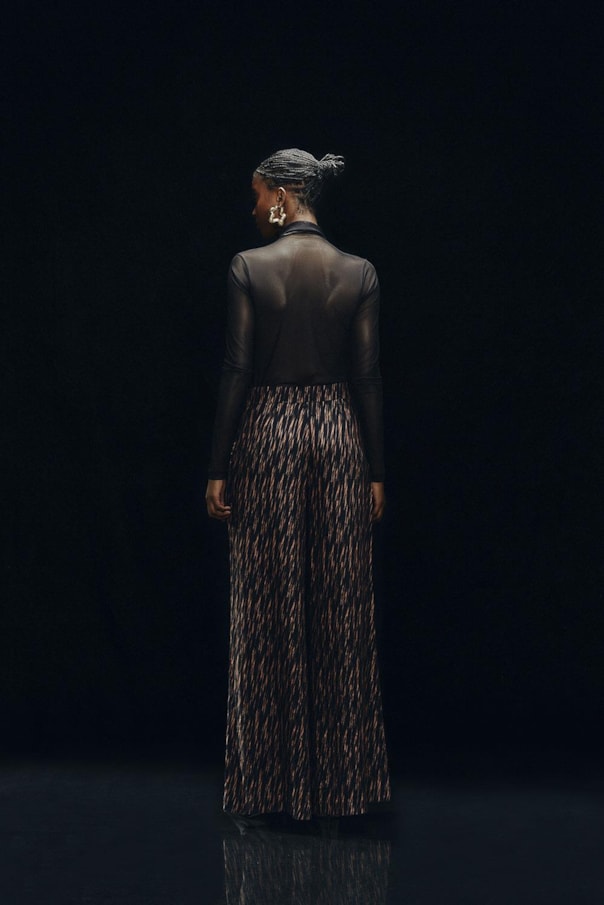 Calca Linho Valen Estampa Arranha Gato