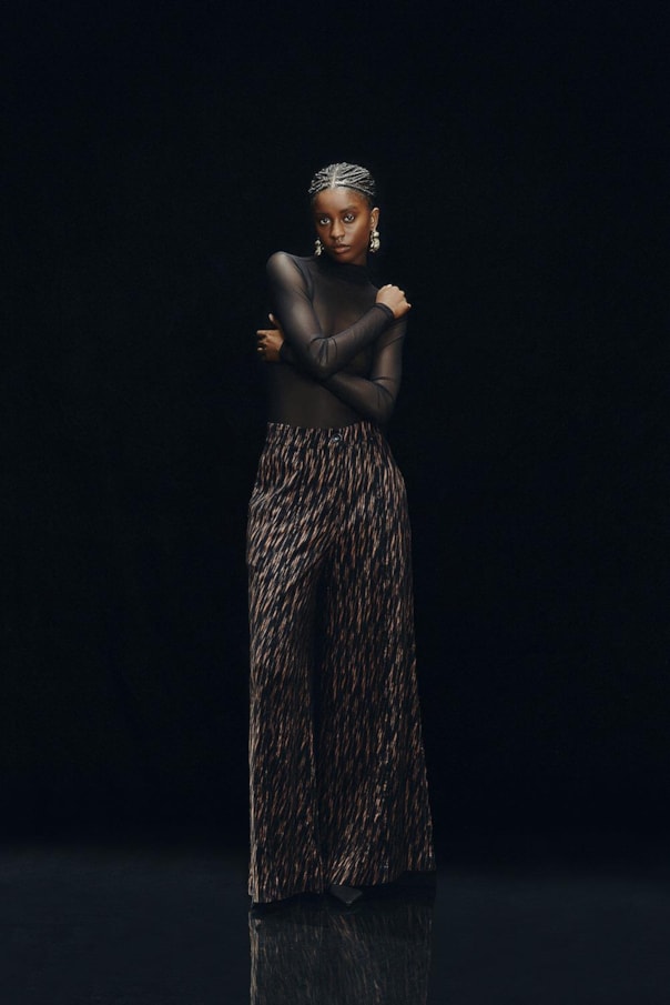 Calca Linho Valen Estampa Arranha Gato