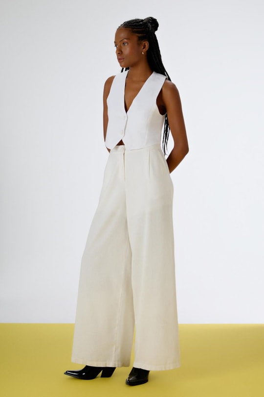 Calca Longa Pantalona Liso Inv24