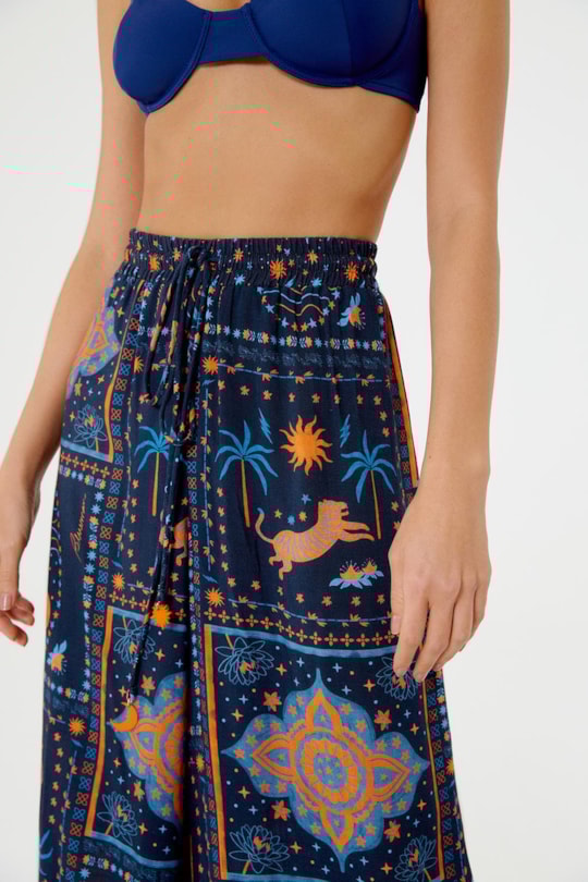 Imagem do produto Calca Pantalona Elastico Brilhante