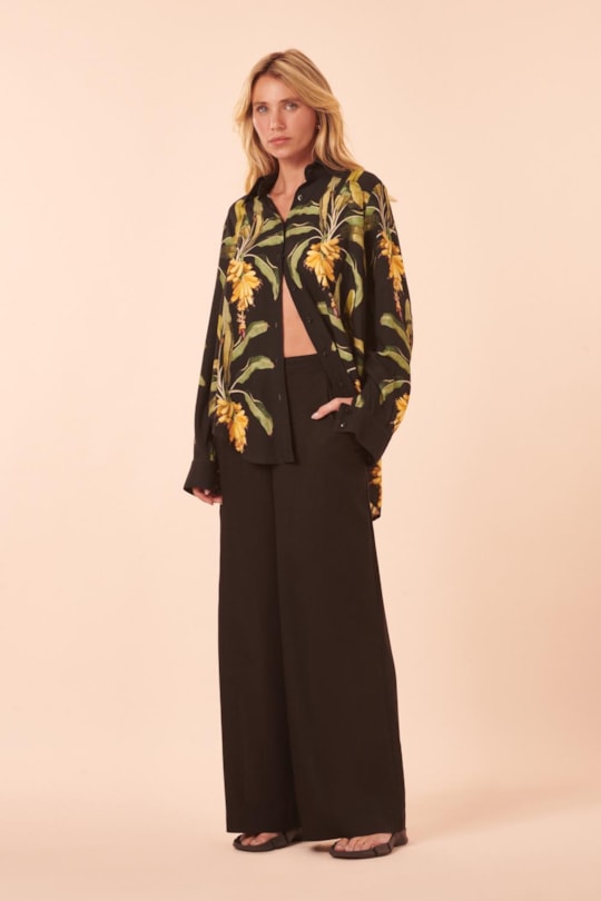 Imagem do produto Calca Pantalona Elastico Costas Liso